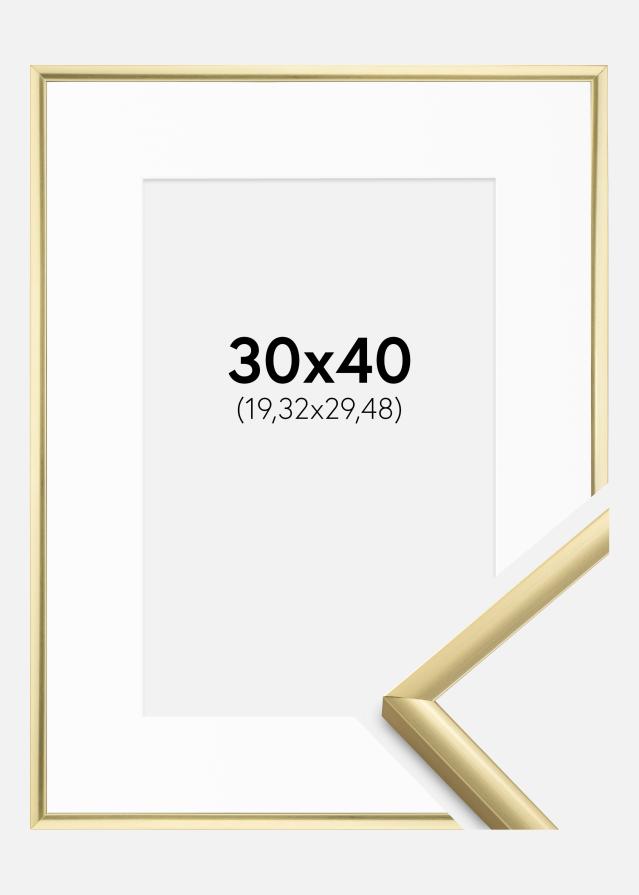 Okvir New Lifestyle Zlato 30x40 cm - Paspartu Bijelo 8x12 inches