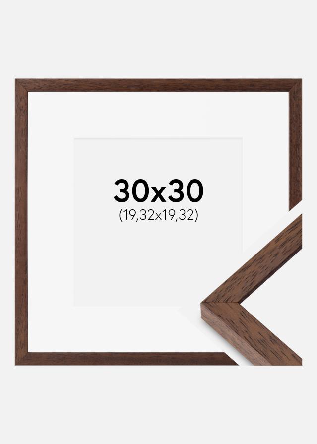 Okvir Ares Teak 30x30 cm - Paspartui Bijela 8x8 inča