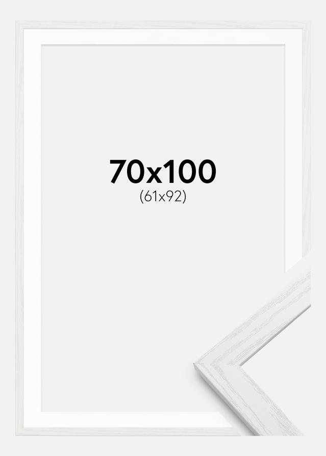 Okvir Stilren Bijela hrast 70x100 cm - Paspartui Bijela 62x93 cm