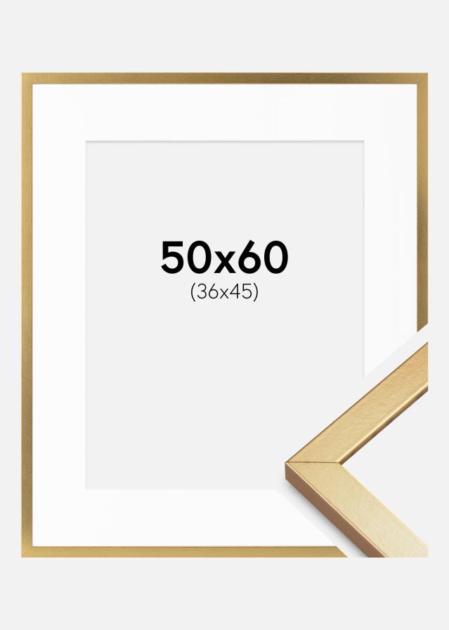 Okvir Minerva Zlato 50x60 cm - Paspartui Bijela 37x46 cm
