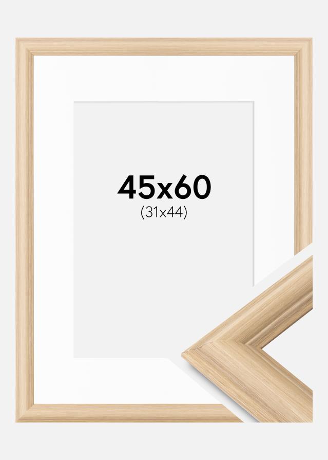 Okvir Västkusten Hrast 45x60 cm - Paspartu Bijelo 32x45 cm