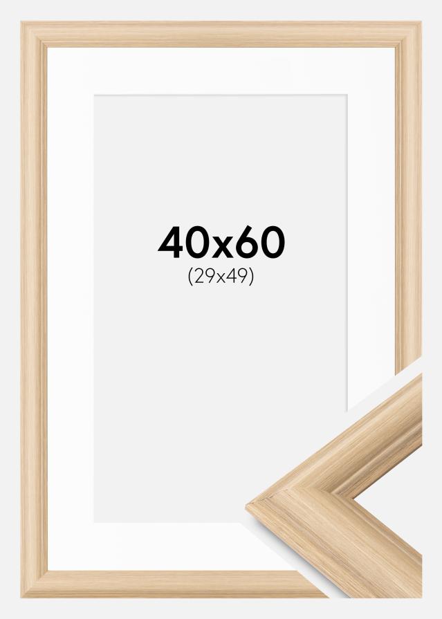 Okvir Västkusten Hrast 40x60 cm - Paspartu Bijelo 30x50 cm