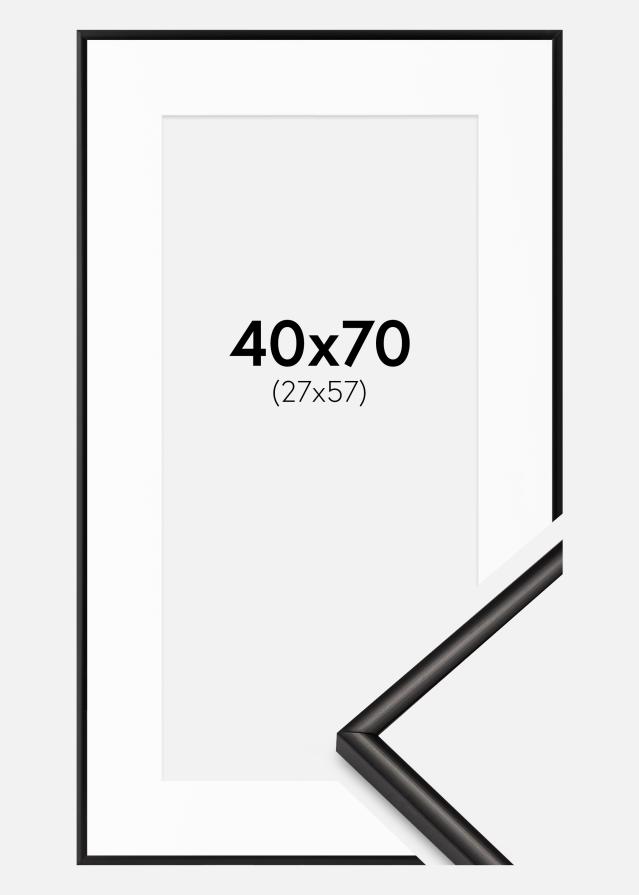 Okvir Scandi mat Crna 40x70 cm - Paspartui Bijela 28x58 cm