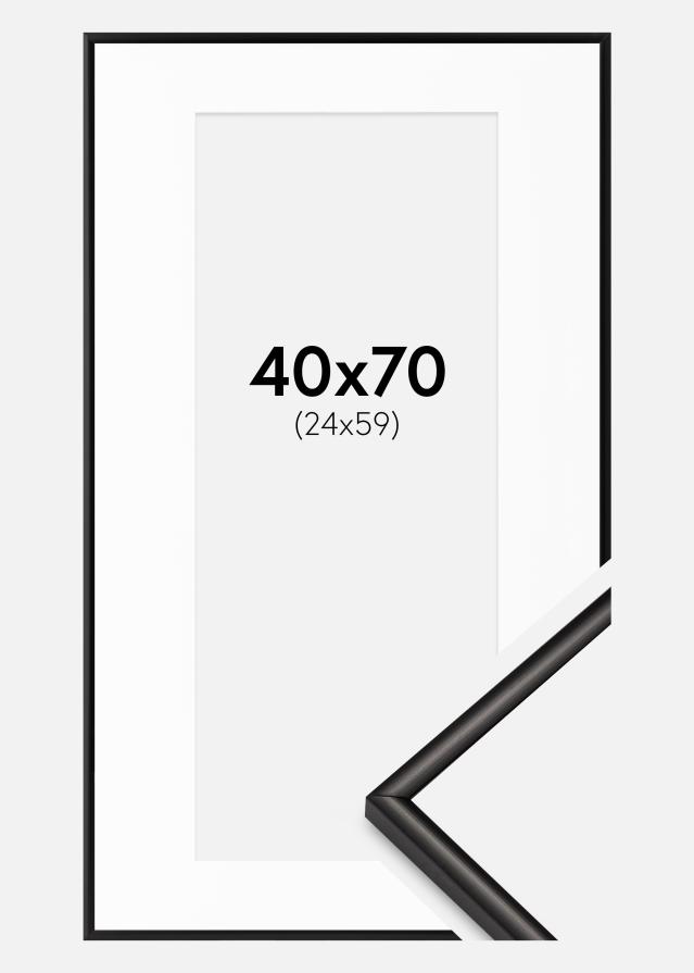 Okvir Scandi mat Crna 40x70 cm - Paspartui Bijela 25x60 cm