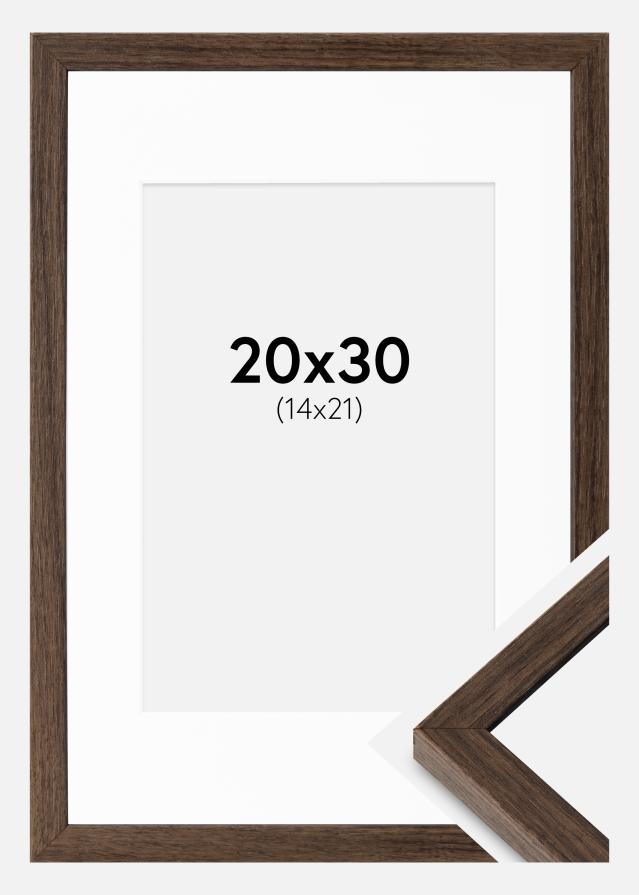 Okvir Ares orah 20x30 cm - paspartu Bijela 15x22 cm