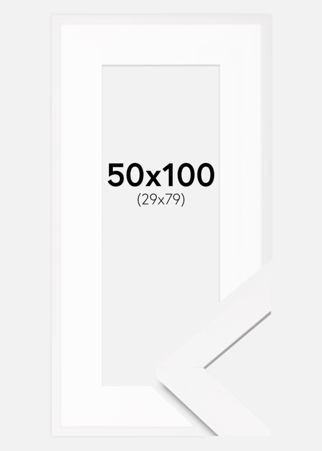 Okvir BGA Classic Bijela 50x100 cm - Paspartui Bijela 30x80 cm