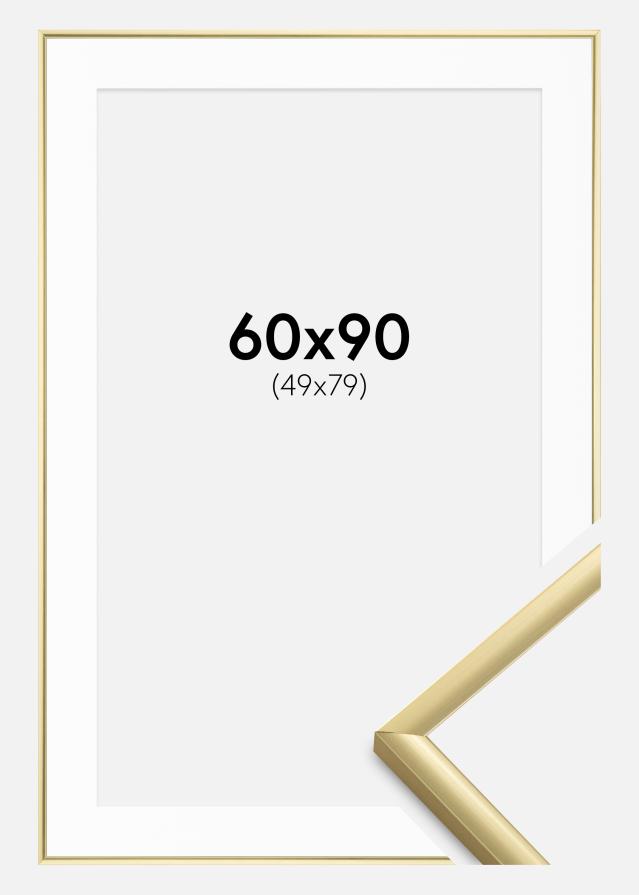 Okvir New Lifestyle Zlato 60x90 cm - Paspartu Bijelo 50x80 cm