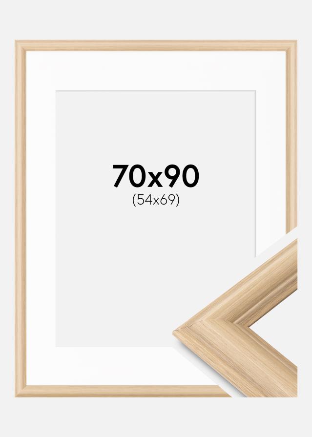 Okvir Västkusten Hrast 70x90 cm - Paspartu Bijelo 55x70 cm