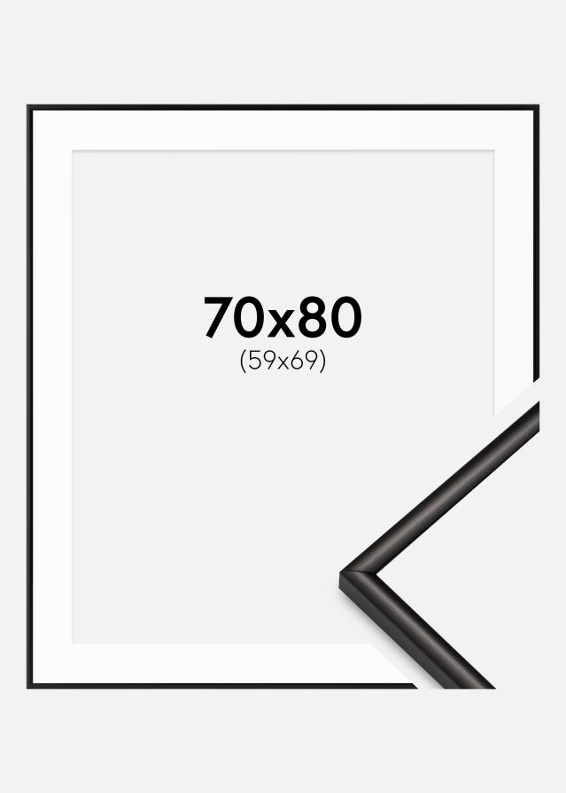 Okvir Scandi mat Crna 70x80 cm - Paspartui Bijela 60x70 cm