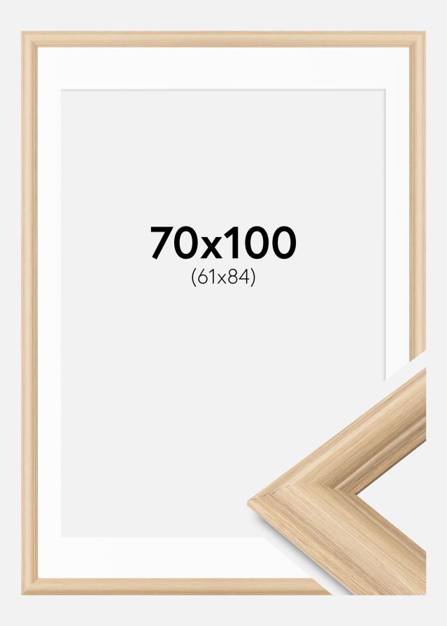 Okvir Västkusten Hrast 70x100 cm - Paspartu Bijelo 62x85 cm