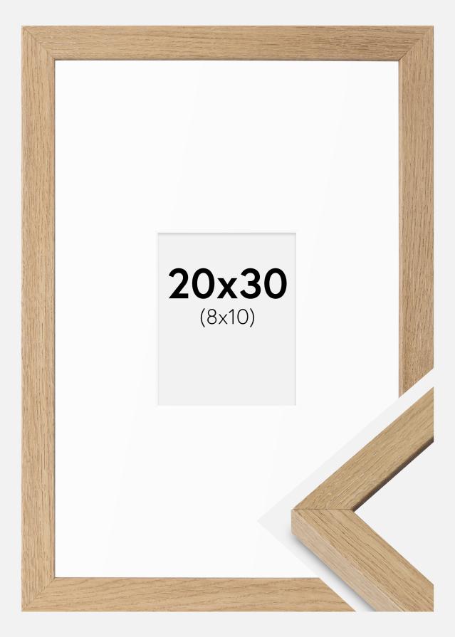 Okvir Hermes priroda hrast 20x30 cm - paspartu Bijela 9x11 cm
