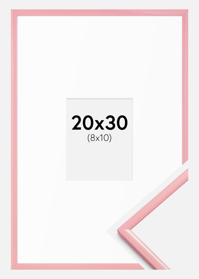 Okvir New Lifestyle ružičasta 20x30 cm - Paspartui Bijela 9x11 cm
