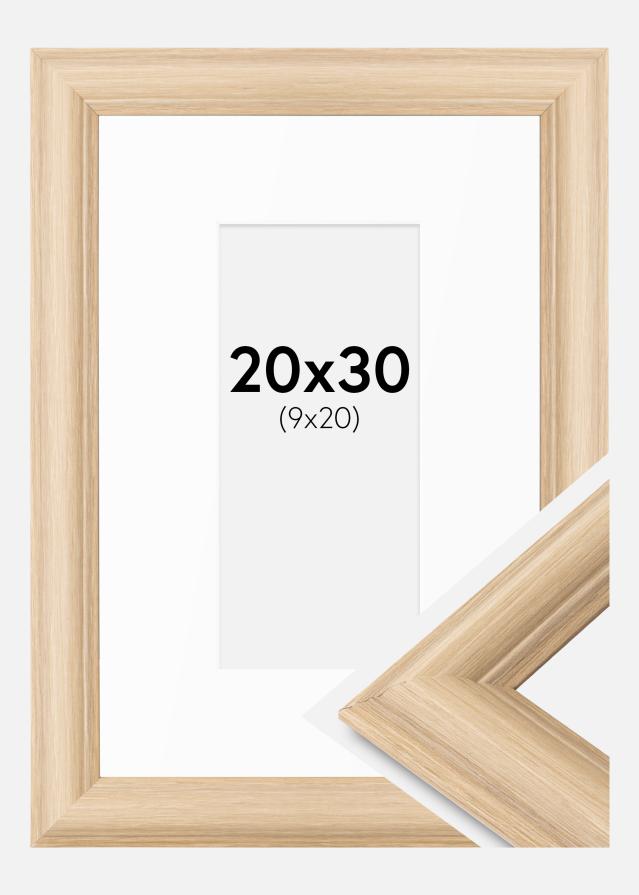 Okvir Västkusten hrast 20x30 cm - Paspartui Bijela 10x21 cm