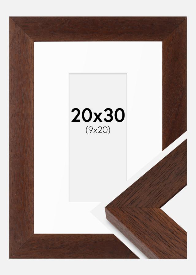 Okvir Juno Teak 20x30 cm - Paspartui Bijela 10x21 cm