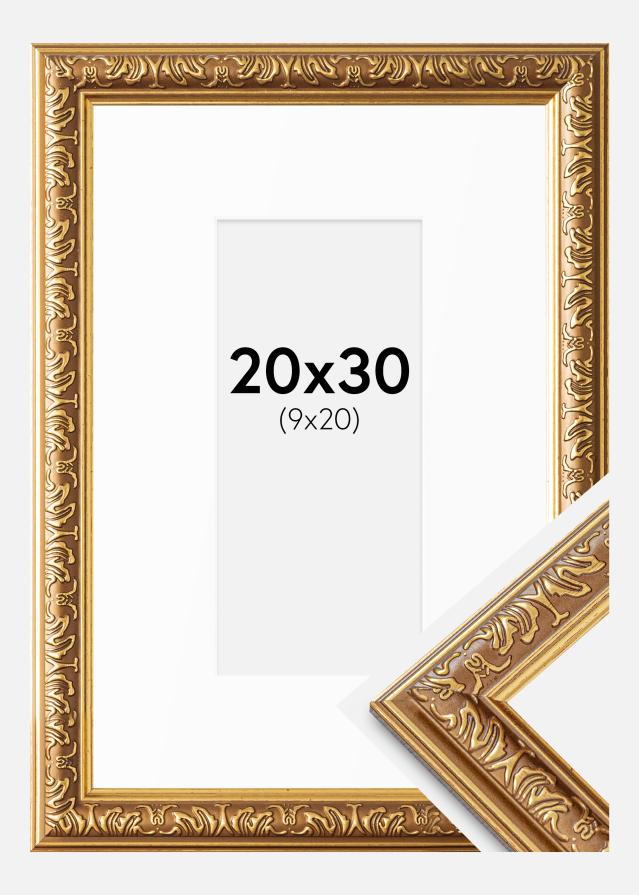 Okvir Swirl Zlato 20x30 cm - Paspartui Bijela 10x21 cm