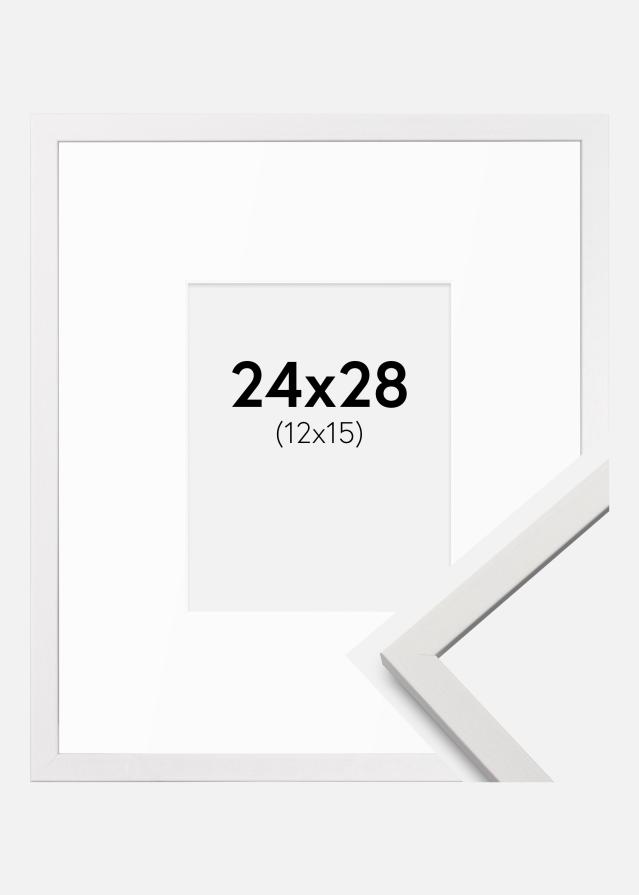 Okvir Edsbyn Bijela 24x28 cm - paspartu Bijela 13x16 cm