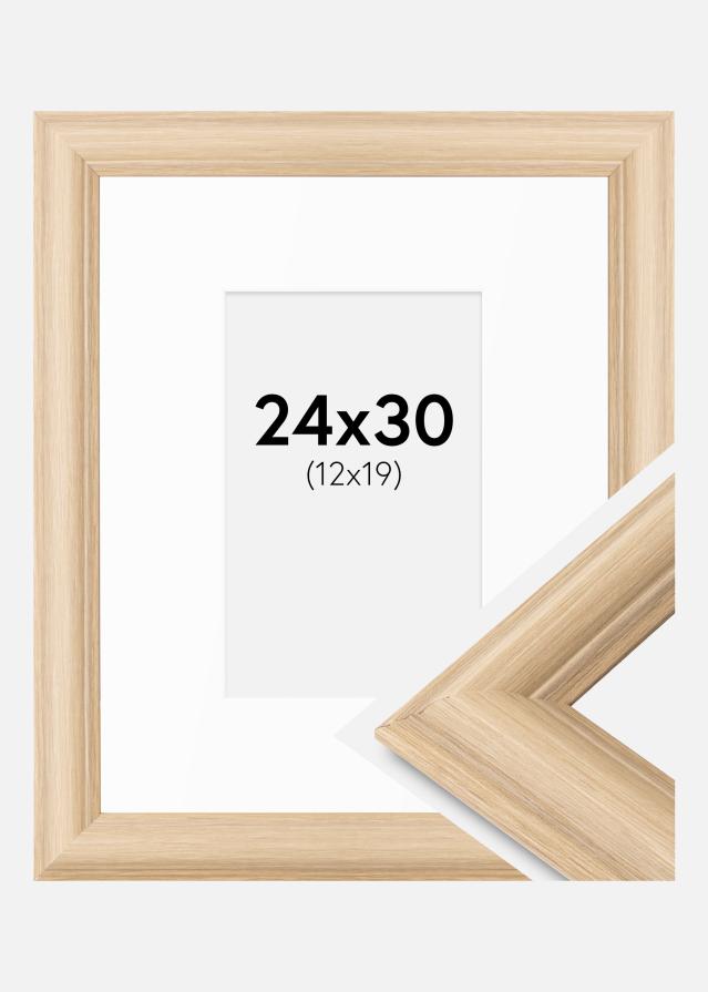 Okvir Västkusten hrast 24x30 cm - Paspartui Bijela 13x20 cm
