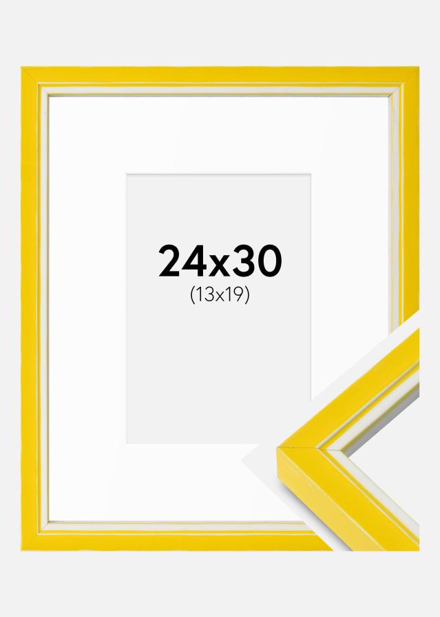 Okvir Diana žuta boja 24x30 cm - Paspartui Bijela 14x20 cm