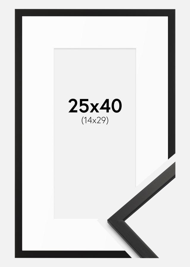 Okvir Edsbyn crna 25x40 cm - paspartu Bijela 15x30 cm