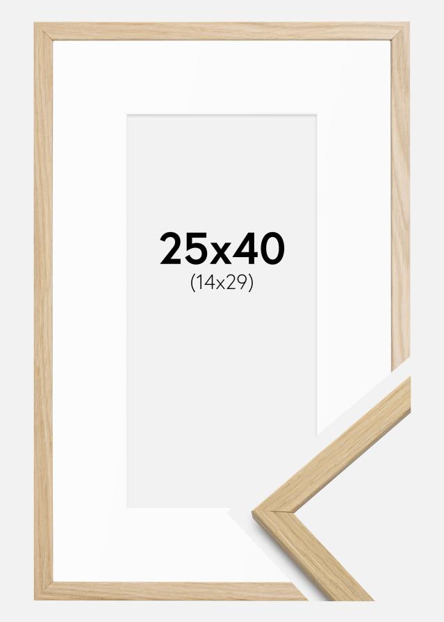 Okvir Edsbyn hrast 25x40 cm - Paspartui Bijela 15x30 cm