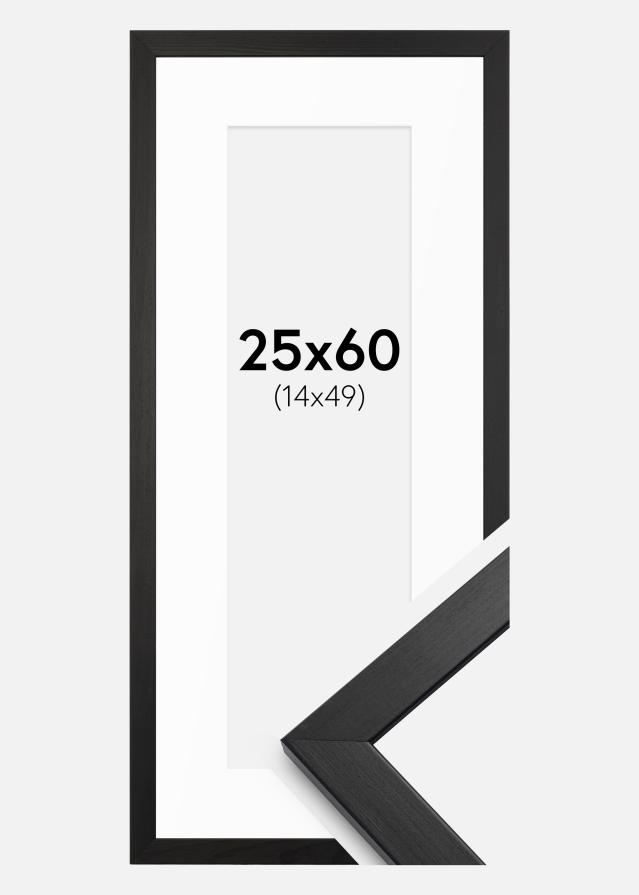 Okvir Stilren Crna 25x60 cm - Paspartui Bijela 15x50 cm