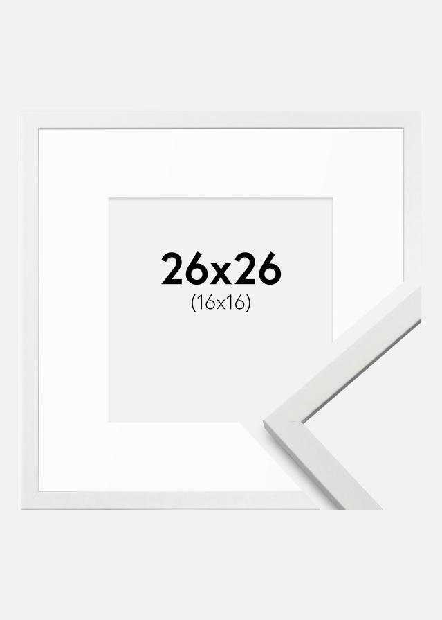 Okvir Edsbyn Bijela 26x26 cm - Paspartui Bijela 17x17 cm