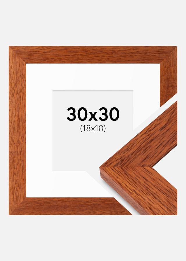 Okvir Juno Trešnja 30x30 cm - Paspartui Bijela 19x19 cm