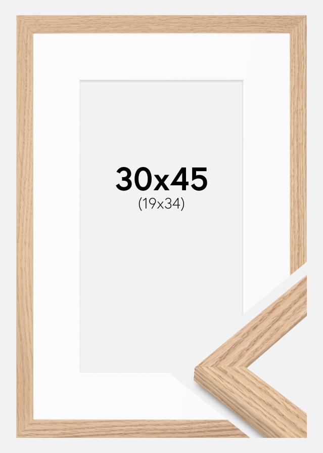 Okvir Tidlös Masivni Hrast 30x45 cm - Passepartout Bijela 20x35 cm