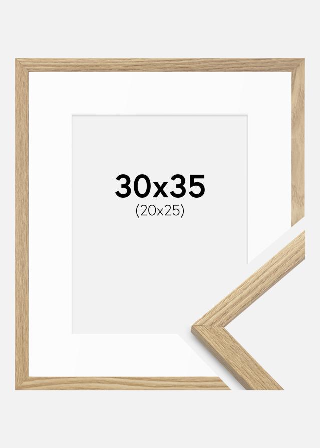 Okvir Trendy hrast 30x35 cm - Paspartui Bijela 21x26 cm