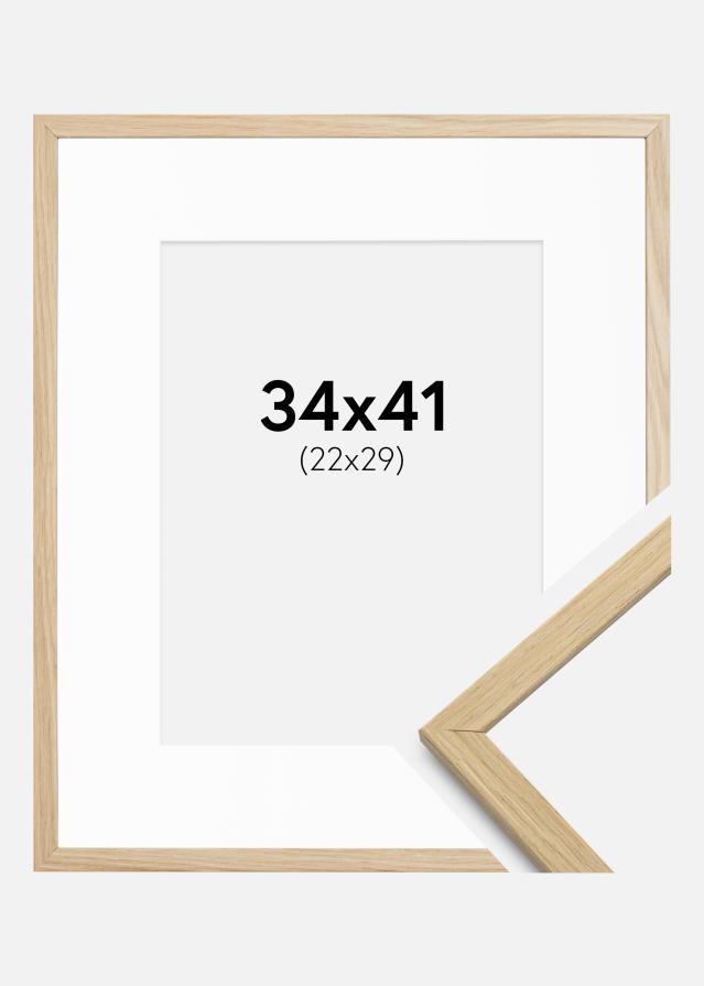Okvir Edsbyn hrast 34x41 cm - Paspartui Bijela 23x30 cm