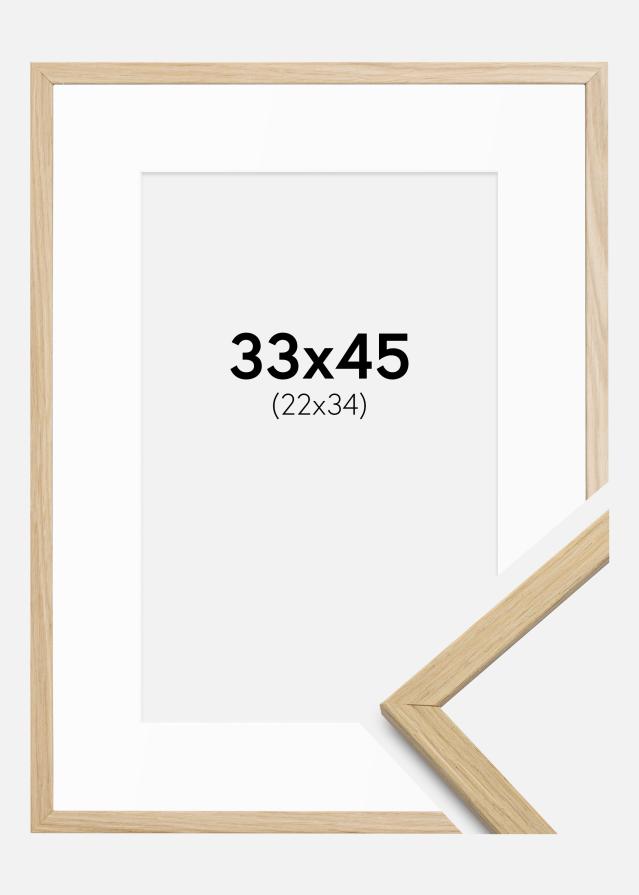 Okvir Edsbyn hrast 33x45 cm - Paspartui Bijela 23x35 cm