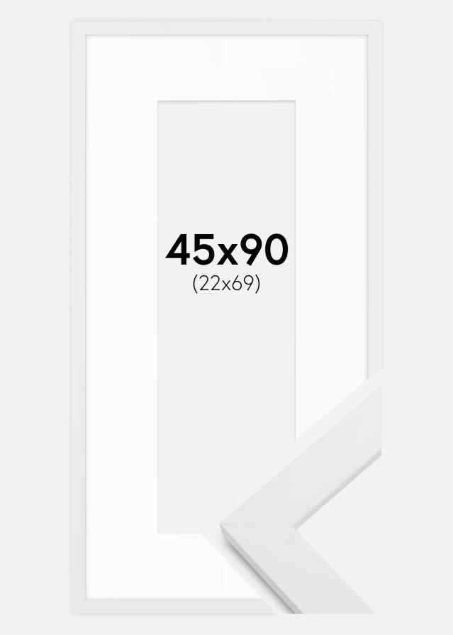 Okvir Bijela drvo 45x90 cm - Paspartui Bijela 23x70 cm