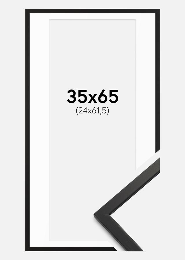 Okvir Edsbyn crna 35x65 cm - Paspartui Bijela 25x62,5 cm