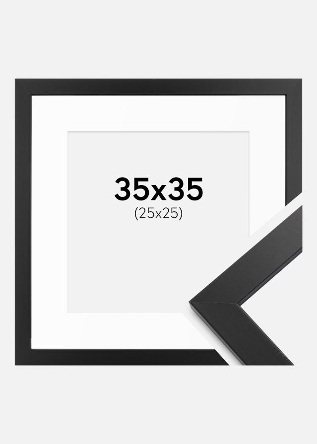 Okvir Crna drvo 35x35 cm - Paspartui Bijela 26x26 cm