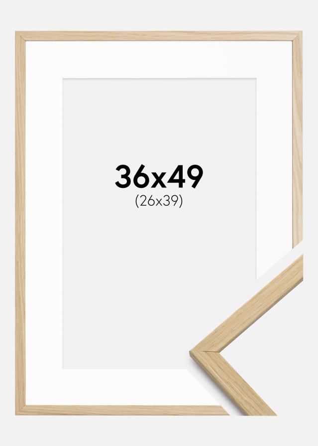 Okvir Edsbyn hrast 36x49 cm - Paspartui Bijela 27x40 cm