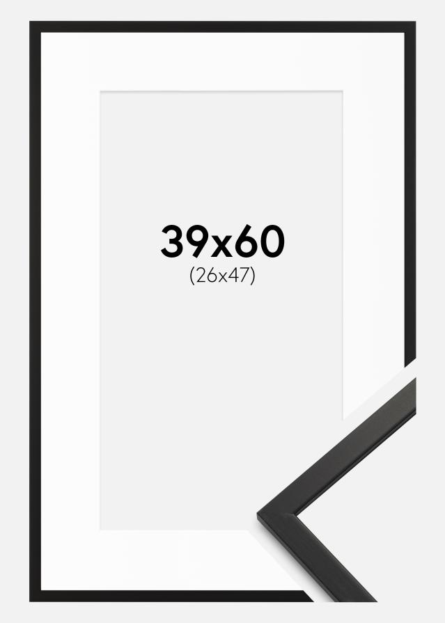 Okvir Edsbyn crna 39x60 cm - paspartu Bijela 27x48 cm