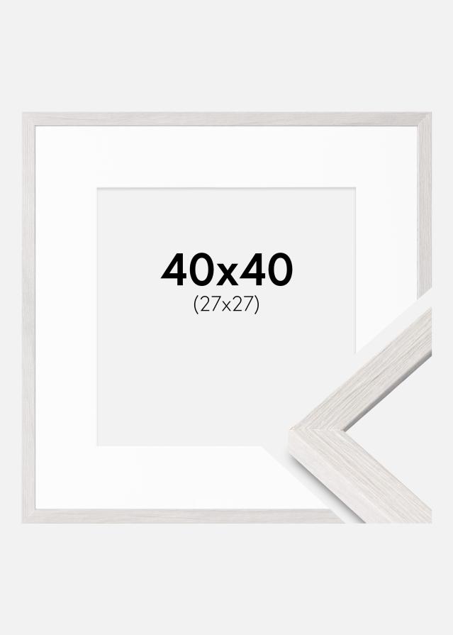 Okvir Ares Bijela hrast 40x40 cm - Paspartui Bijela 28x28 cm