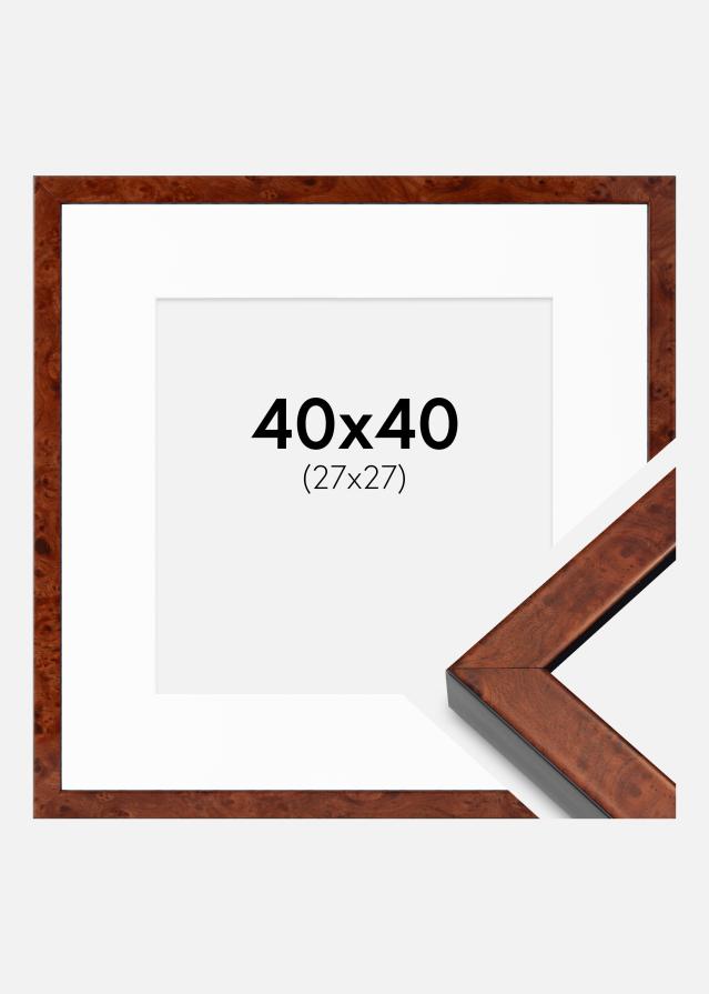 Okvir Hermes orah 40x40 cm - paspartu Bijela 28x28 cm