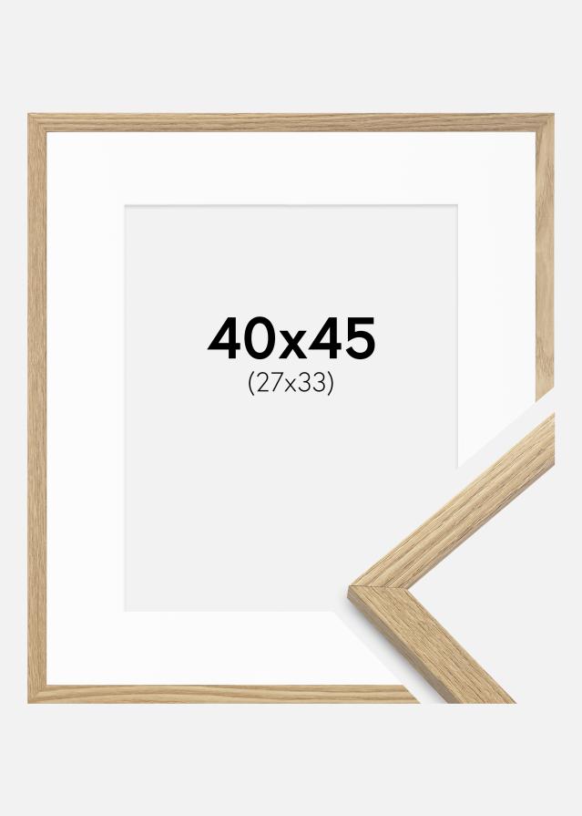 Okvir Trendy hrast 40x45 cm - Paspartui Bijela 28x34 cm