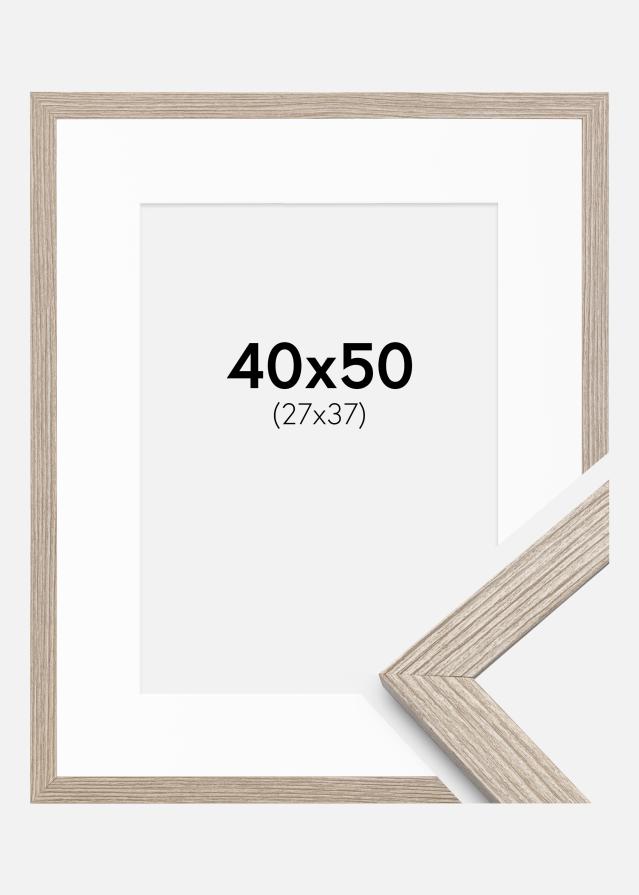Okvir Stilren Greige hrast 40x50 cm - Paspartui Bijela 28x38 cm