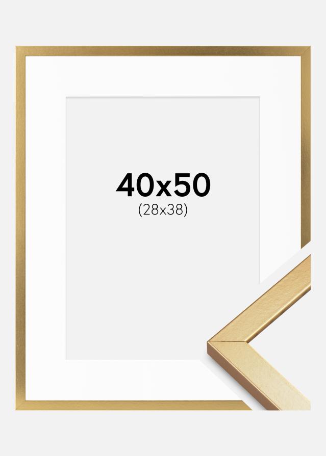 Okvir Minerva Zlato 40x50 cm - Paspartui Bijela 29x39 cm