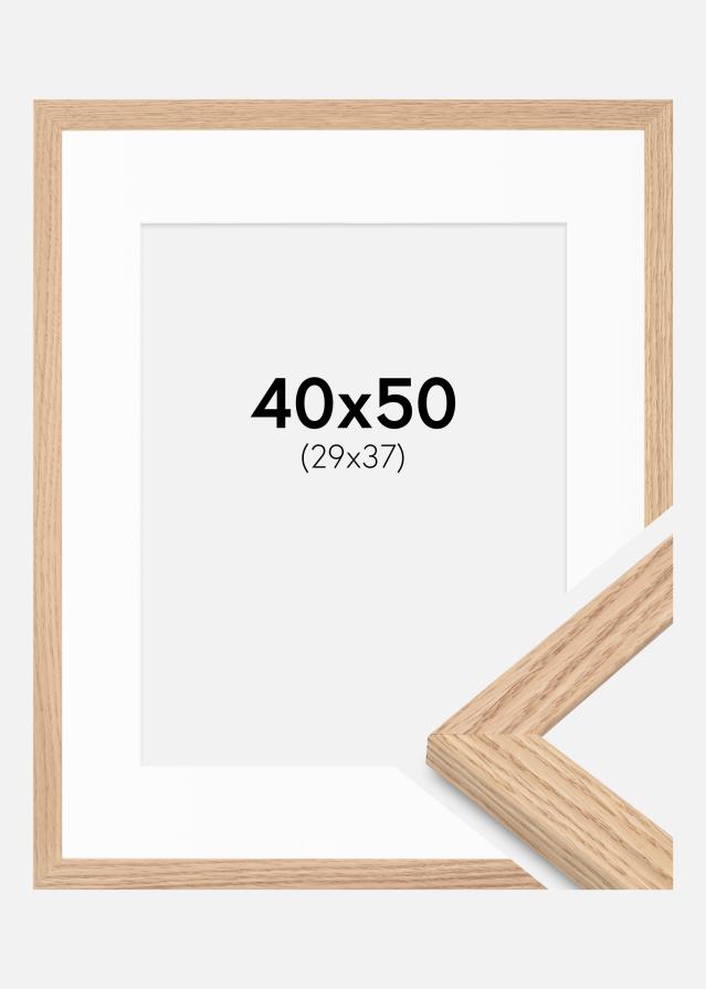 Okvir Tidlös Masivni Hrast 40x50 cm - Passepartout Bijela 30x38 cm