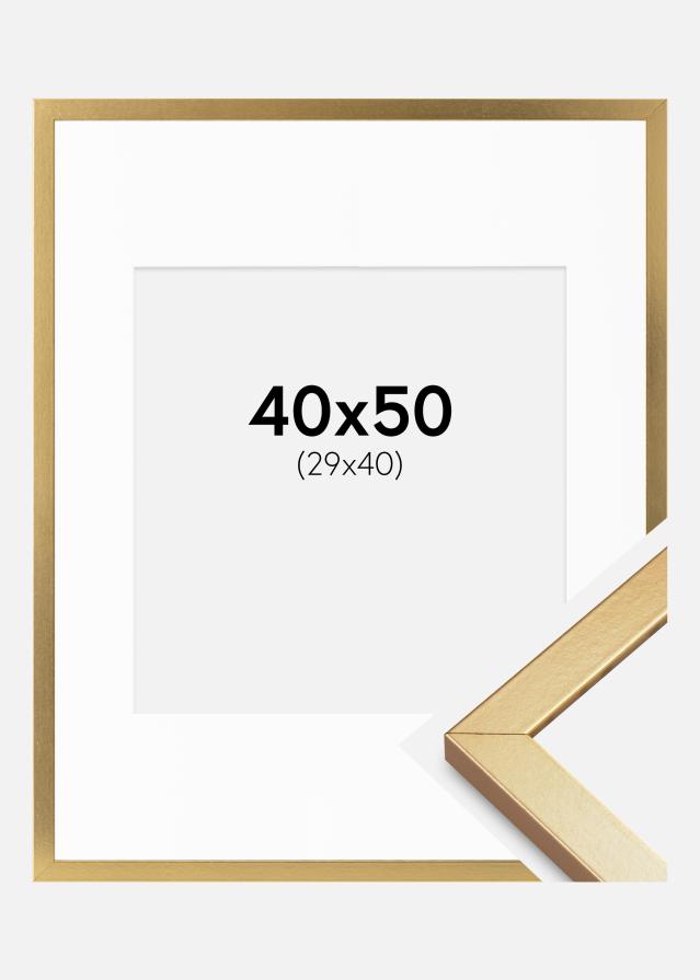 Okvir Minerva Zlato 40x50 cm - Paspartui Bijela 30x41 cm