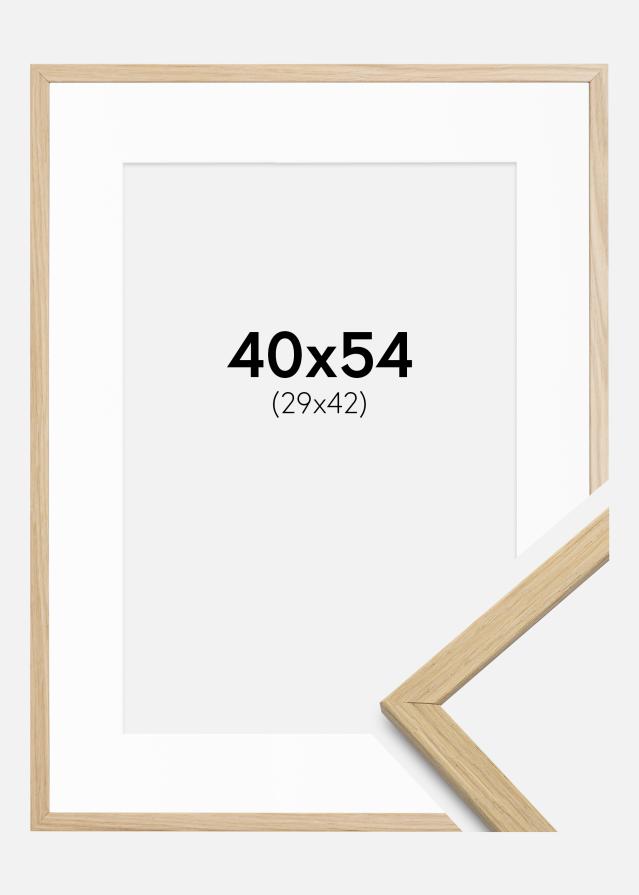 Okvir Edsbyn hrast 40x54 cm - Paspartui Bijela 30x43 cm