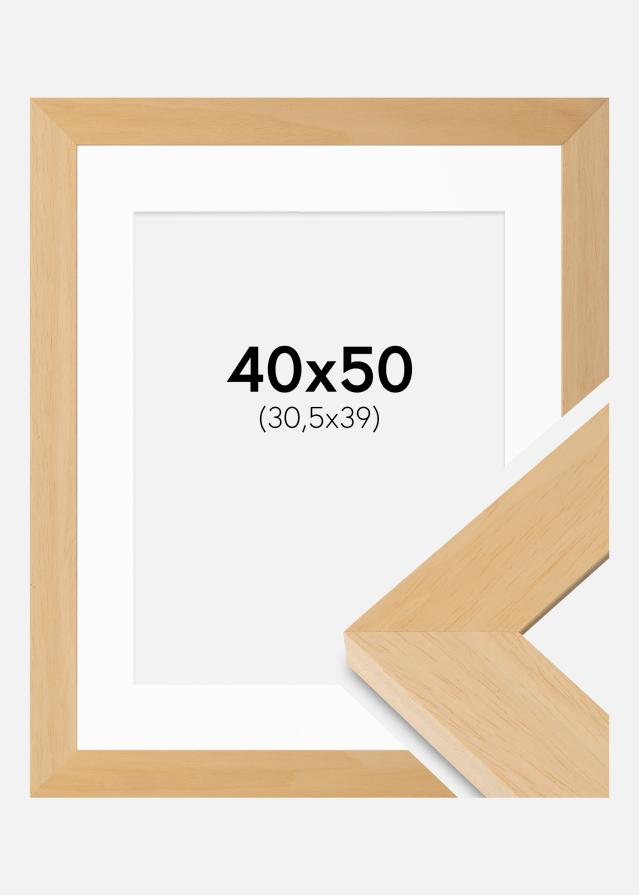 Okvir Juno drvo 40x50 cm - Paspartui Bijela 31,5x40 cm