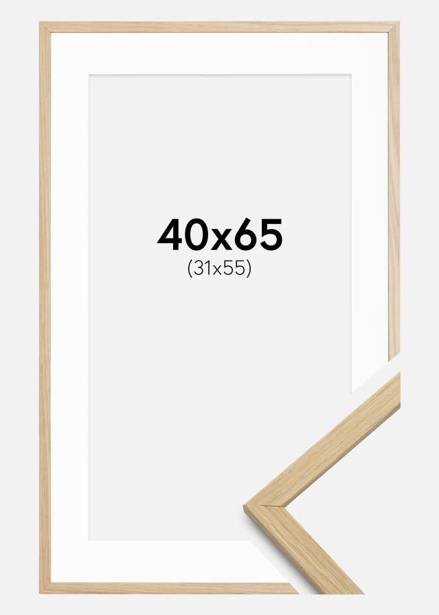 Okvir Edsbyn hrast 40x65 cm - Paspartui Bijela 32x56 cm