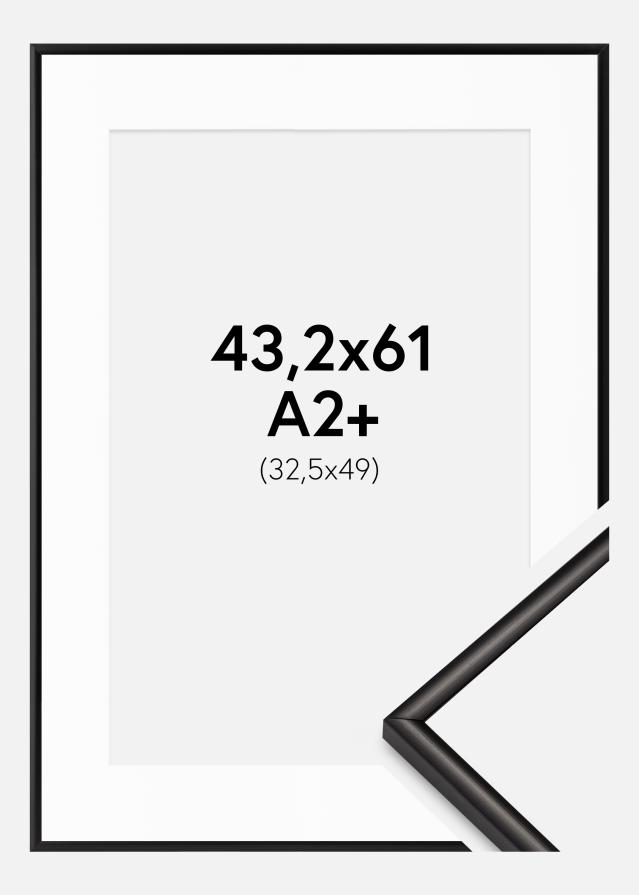 Okvir Scandi mat Crna 43,2x61 cm - Paspartui Bijela 33,5x50 cm