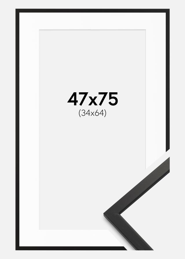 Okvir Edsbyn crna 47x75 cm - paspartu Bijela 35x65 cm