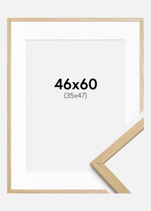 Okvir Edsbyn hrast 46x60 cm - Paspartui Bijela 36x48 cm