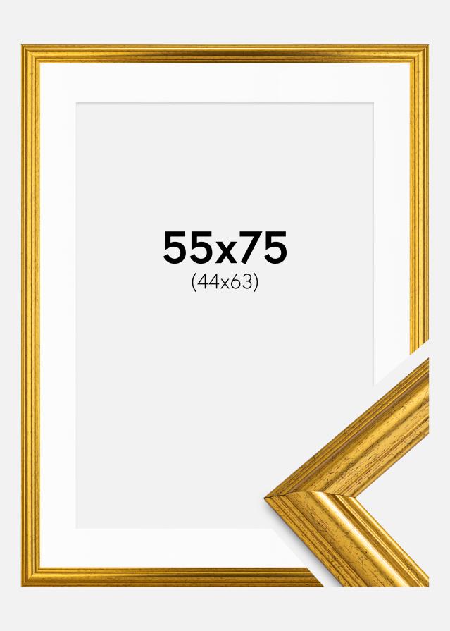 Okvir Västkusten Zlato 55x75 cm - Paspartui Bijela 45x64 cm